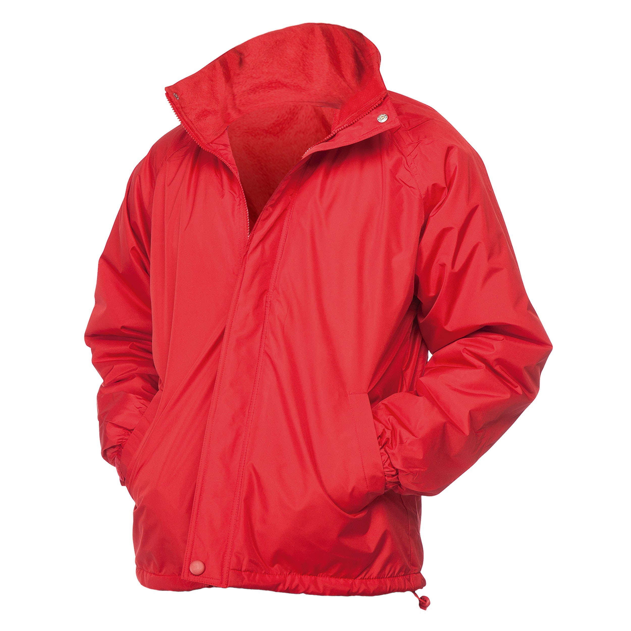 Chaqueta basic forro polar manga larga hombre