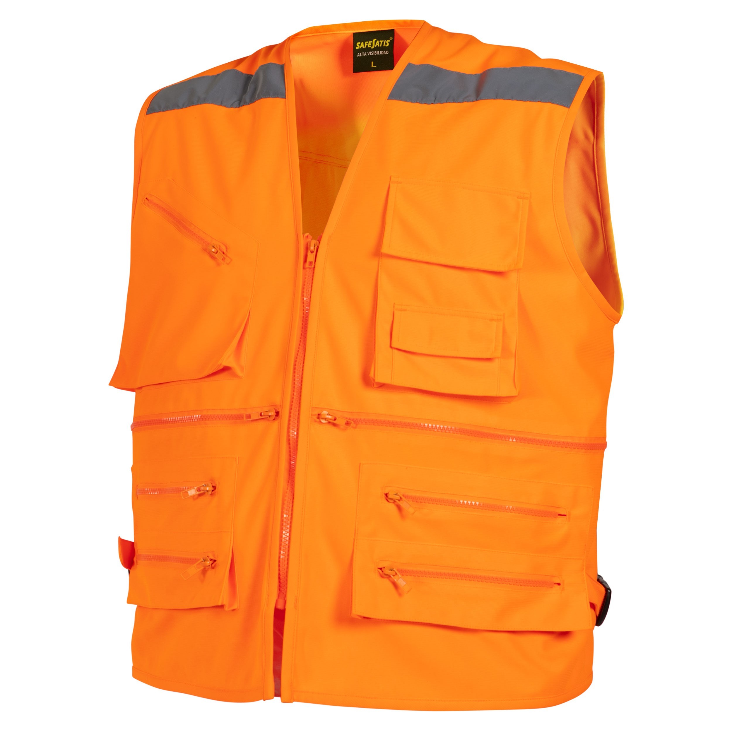 Chaleco geologo vial con cinta reflectante tricot