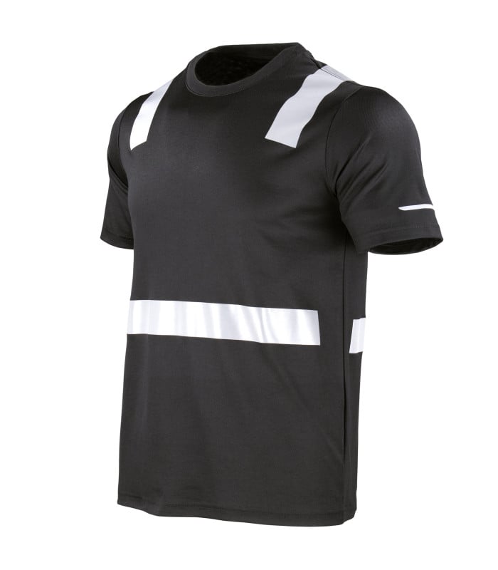 POLERA HIBRIDA CON CINTA REFLECTIVA MANGA CORTA HOMBRE